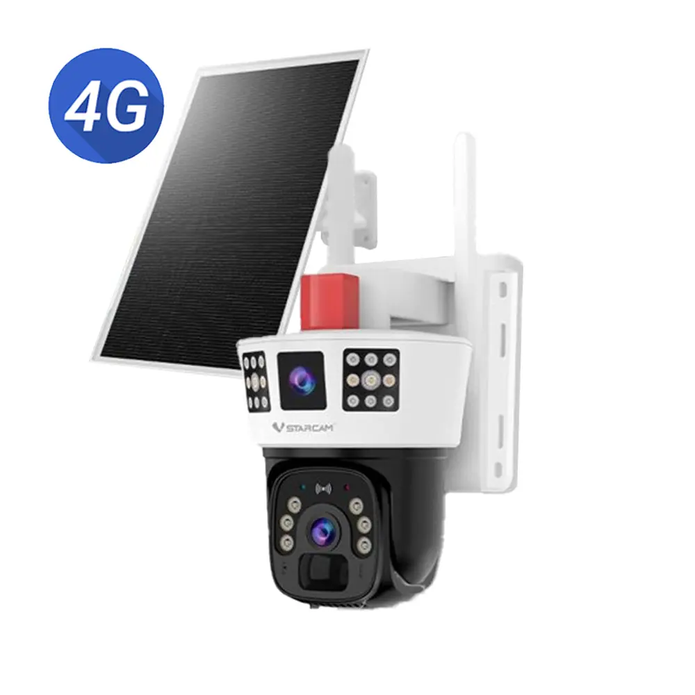 دوربین مینی اسپیددام سولار سیمکارتی دو لنز V380 مدل P3H